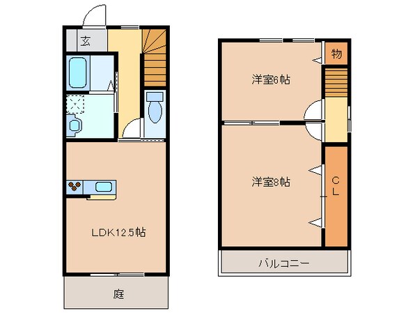 阿漕駅 徒歩23分 1階の物件間取画像